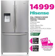 Hisense 536Ltr French Door Fridge/Freezer 720FS WD
