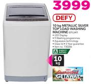 Defy 10Kg Metallic Silver Top Load Washing Machine DTL147