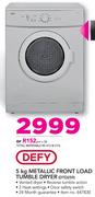 Defy 5Kg Metallic Front Load Tumble Dryer DTD259