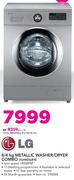 LG 8/4Kg Metallic Washer/Dryer Combo F1496ADP4