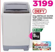 Defy 8Kg Metallic Silver Top Load Washing Machine DDTL145