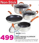 Mainstays 7 Piece Pressed Aluminium Cookware Set