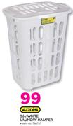 Addis 56Ltr White Laundry Hamper