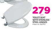 Always Home Toilet Seat With Stainless Steel Hinges