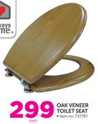 Always Home Oak Veneer Toilet Seat