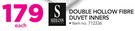Sheraton Double Hollow Fibre Duvet Inners