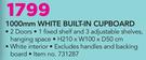 UCAN 1000mm White Built In Cupboard
