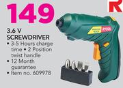 Ryobi 3.6V Screw Driver