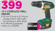 Ryobi 12V Cordless Drill Driver