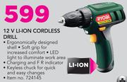 Ryobi 12V Li-Ion Cordless Drill