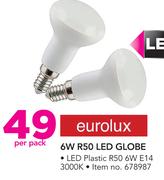 Eurolux 6W R50 LED Globe-Per Pack