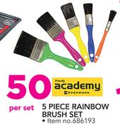 Academy 5 Piece Rainbow Brush Set-Per Set