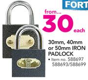 Fort Knox 30mm, 40mm Or 50mm Iron Padlock-Each