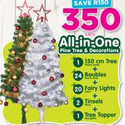 All-In-One Pine Tree & Decorations-Each
