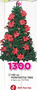 180Cm Pointsettia Tree