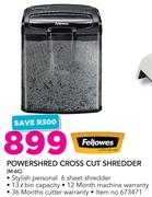 Fellowes Powershred Cross Cut Shredder M-6C