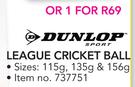 Dunlop League Cricket Ball-Each