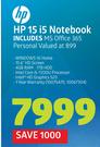 HP 15 i5 Notebook Including MS Office 365