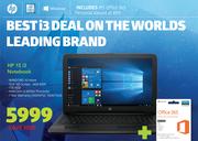 HP 15 i3 Notebook Including MS Office 365-On 3GB Data Price Plan
