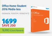 Microsoft Office Home-Student 2016 Media-Less