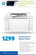 HP LaserJet Pro M102a Printer