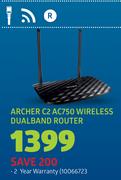 TP-Link Archer C2 AC750 Wireless Dual Band Router