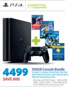 PS4 500GB Console Bundle-On 3GB Data Price Plan + R216 Modem