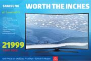 Samsung 65" Curved UHD TV-On 10GB Data Price Plan + R219 WiFi Modem