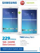 Samsung Galaxy Tab 3 LTE-1GB + 500MB Data Contract