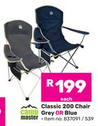 Campmaster Classic 200 Chair Grey Or Blue-Each