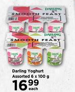 Darling Yoghurt Assorted 6 x 100g Each