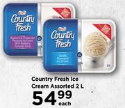 Country Fresh Ice Cream Assorted-2L Each
