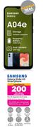 Samsung Galaxy A04e 4G Smartphone-On Red Flexi 200