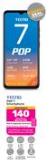 Tecno Pop 7 Smartphone-On Red Flexi 140