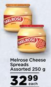 Melrose Cheese Spreads Assorted-250g Each