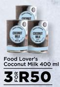 Food Lover's Coconut Milk-For 3 x 400ml