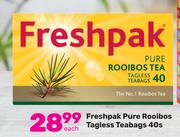 Freshpak Pure Rooibos Tagless Teabags-40s Each
