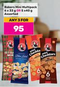Bakers Mini Multipack 6 x 33g Or 5 x 40g Assorted-For Any 3