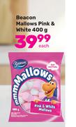 Beacon Mallows Pink & White-400g Each