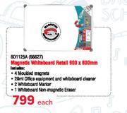Parrot Magnetic Whiteboard Retail 900 x 800mm BD1125A-Each