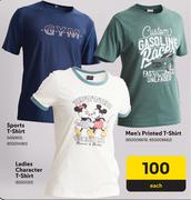 Sports T-Shirt/Ladies Character T-Shirt Or Men's Printed T-Shirt-Each