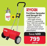 Ryobi Fertilizer Spreader And Sprayer Kit-Per Kit