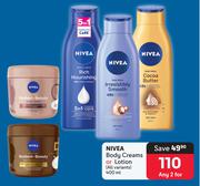 Nivea Body Creams Or Lotion (All Variants)-For Any 2 x 400ml