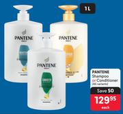 Pantene Shampoo Or Conditioner (All Variants)-1Ltr Each