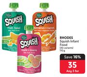 Rhodes Squish Infant Food (All Variants)-For Any 3 x 110g