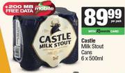Castle Milk Stout Cans-6 x 500ml Per Pack
