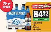 Jack Black Lite Handies-6 x 330ml