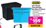 Addis 68Ltr Rough Tote Storage Box (Blue Or Black)-Each
