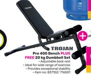 Trojan Pro 400 Bench Plus Free 20Kg Dumbbell Set