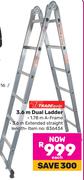 Tradequip 3.6m Dual Ladder